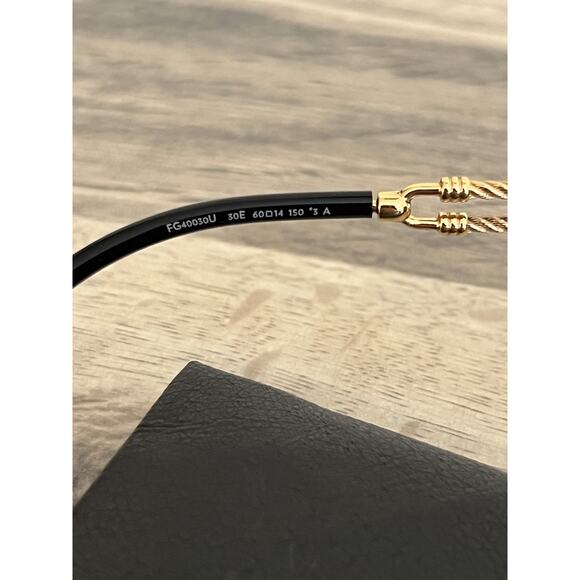 Fred FG40030U 30E Gold Frame Rope Cable Sunglasses Pilor Aviators Unisex - Picture 9 of 13